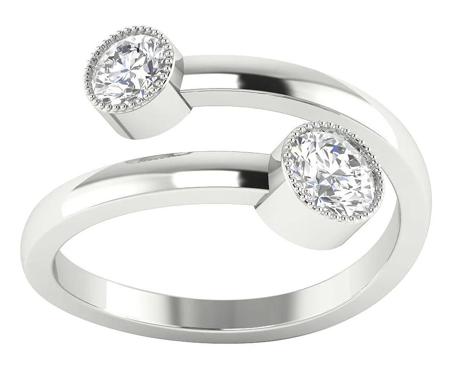 Milgrain Bezel Set Genuine Diamond I1/SI1/VS1 0.75Ct Solitaire Anniversary Ring 14k Solid Rose Gold - Image 4