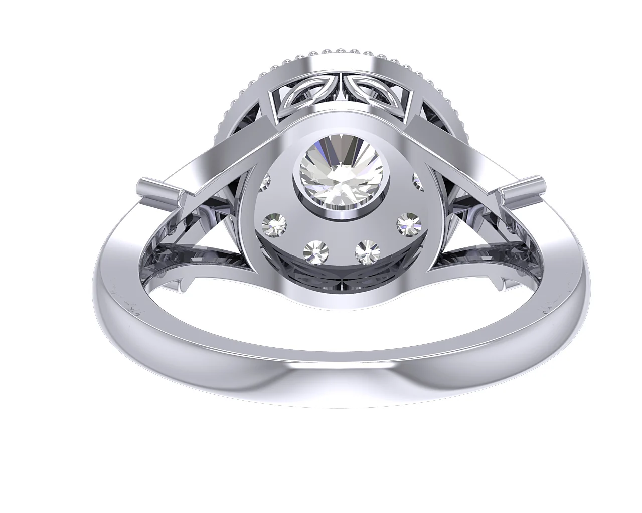 The Raphael Genuine Diamond 14k Yellow Gold Halo Solitaire Anniversary Ring For Her - Image 6