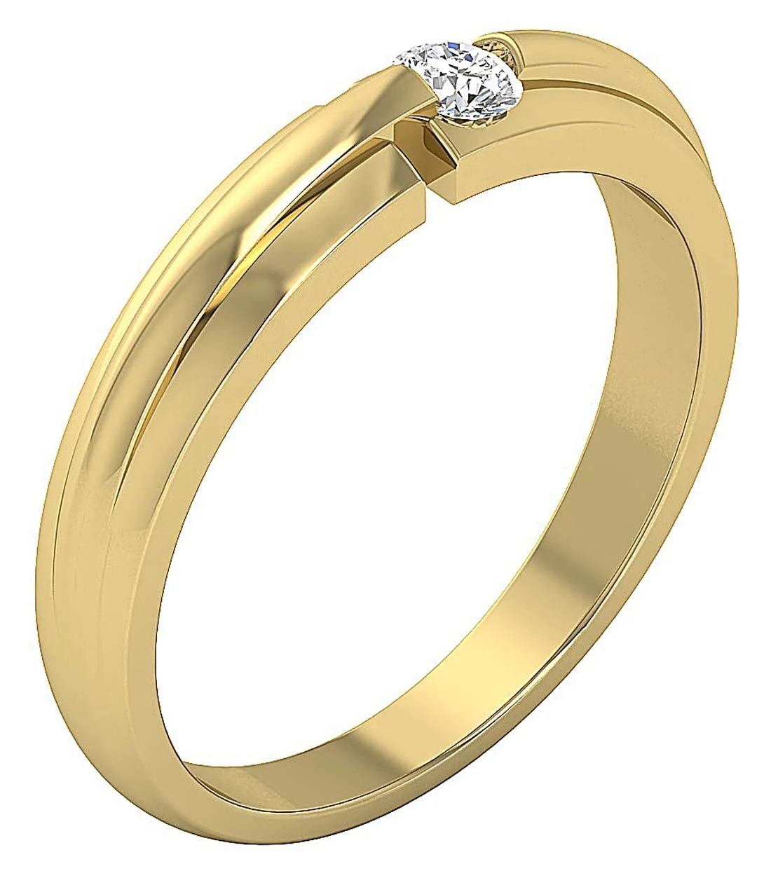 0.20ct Round Cut Natural Diamond Solitaire Ring in 14k/18k White, Yellow, Rose Gold - Image 2