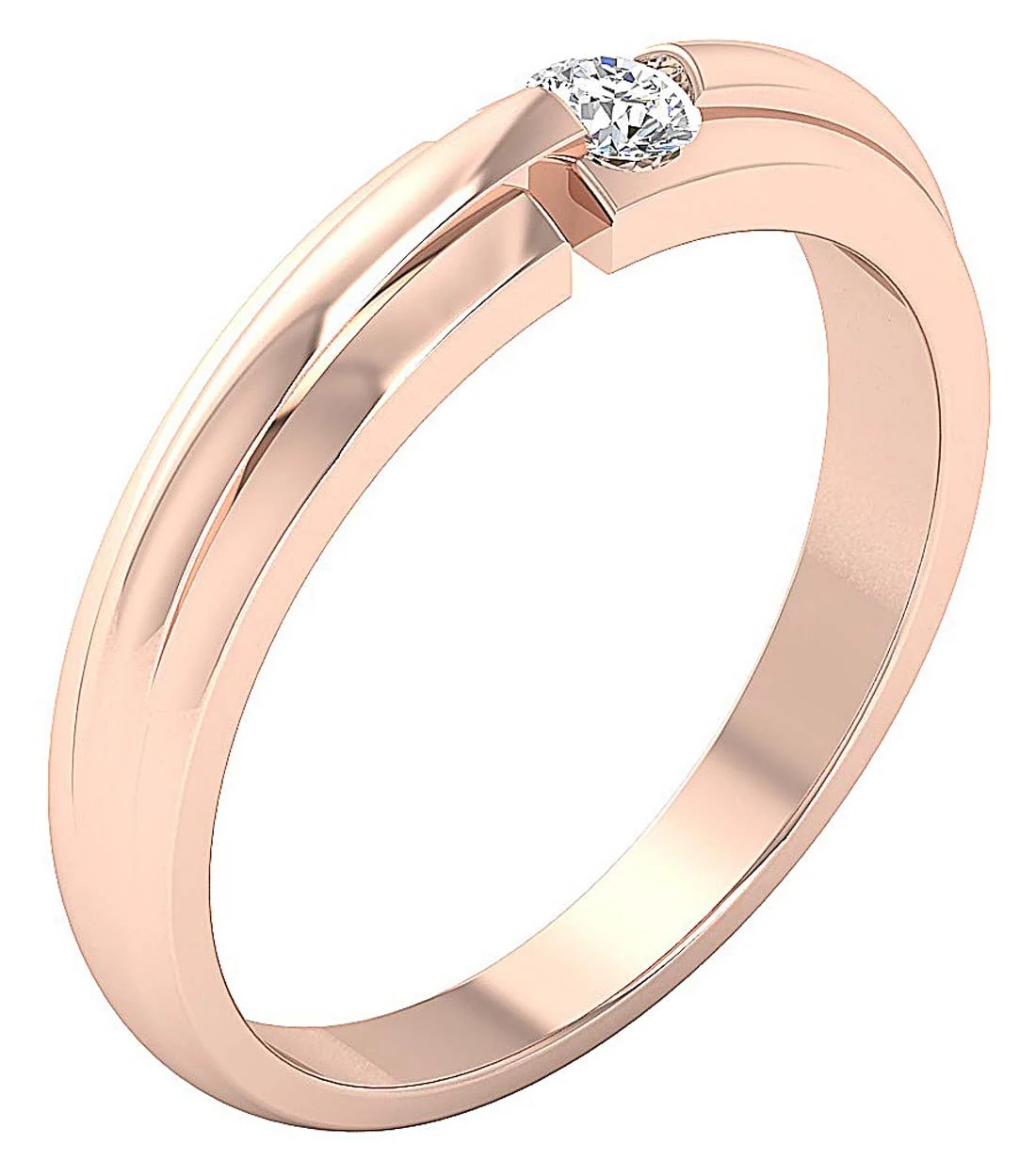 0.20ct Round Cut Natural Diamond Solitaire Ring in 14k/18k White, Yellow, Rose Gold - Image 3