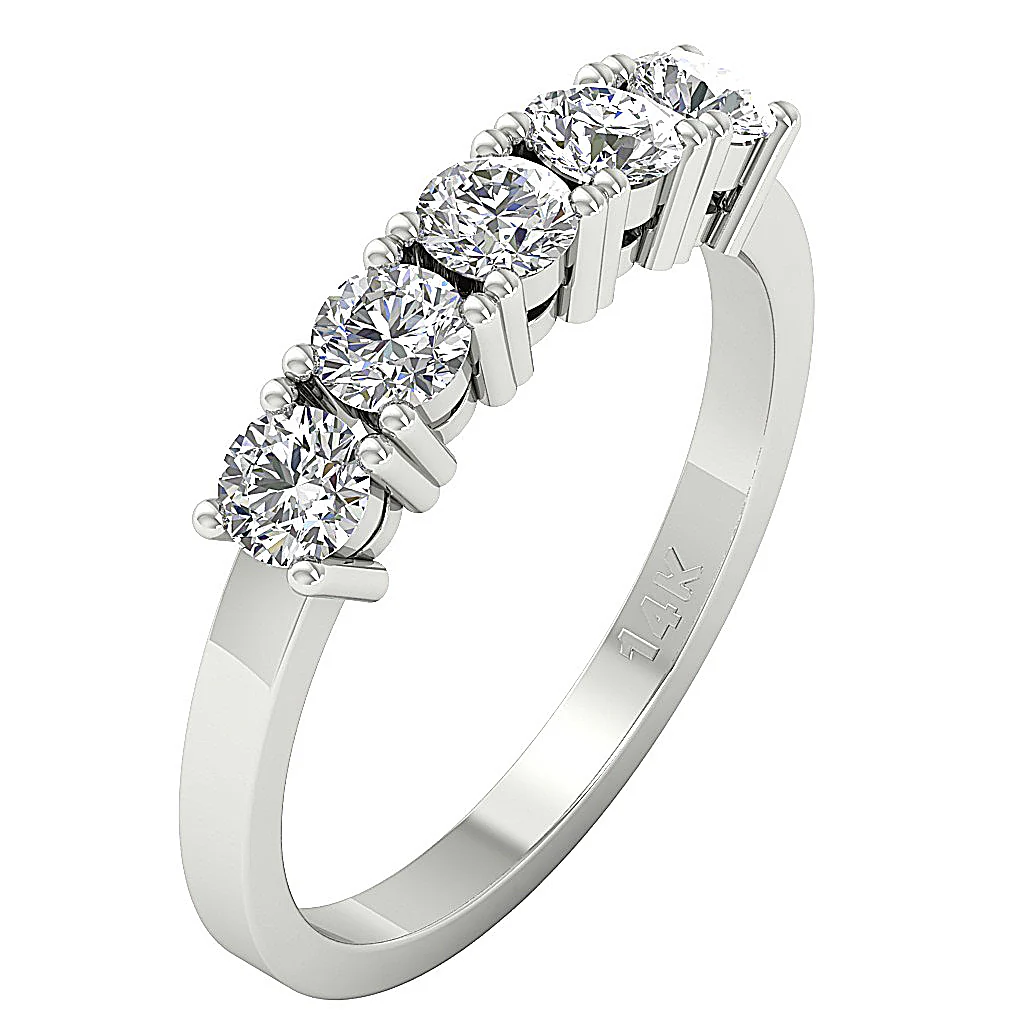 The Reece Genuine Diamond 14K White Gold Engagement Wedding Ring For Women - Image 2