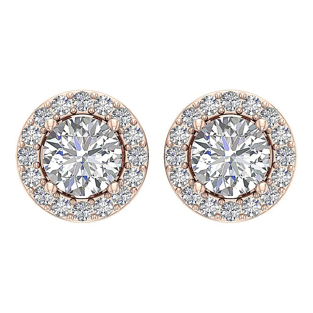 The Remington Screw Back Removable Jacket Stud Earring Natural Diamond 14K Gold - Image 8