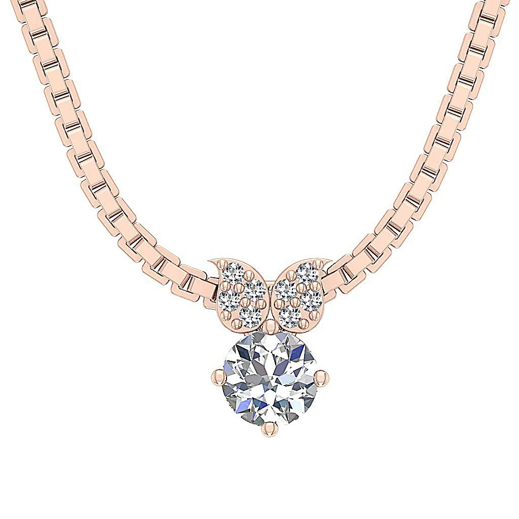The Remington Solitaire Round Diamond Fashion Pendant For Women Yellow Gold - Image 3