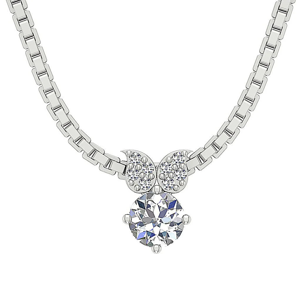 The Remington Solitaire Round Diamond Fashion Pendant For Women Yellow Gold - Image 5