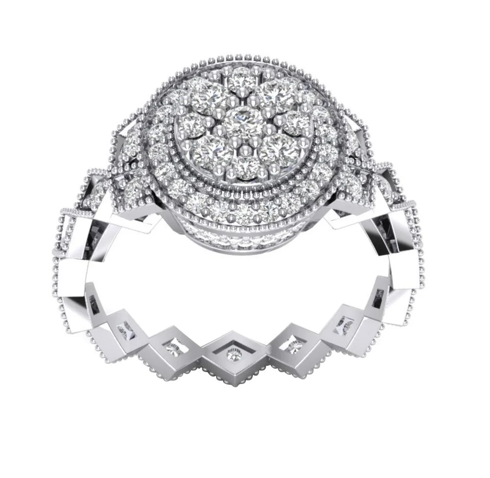 The Rhodes Gorgeous Round Diamond 14K Solid Gold Solitaire Anniversary Ring