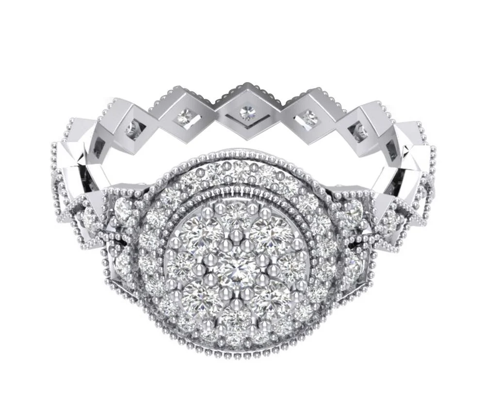 The Rhodes Gorgeous Round Diamond 14K Solid Gold Solitaire Anniversary Ring - Image 2