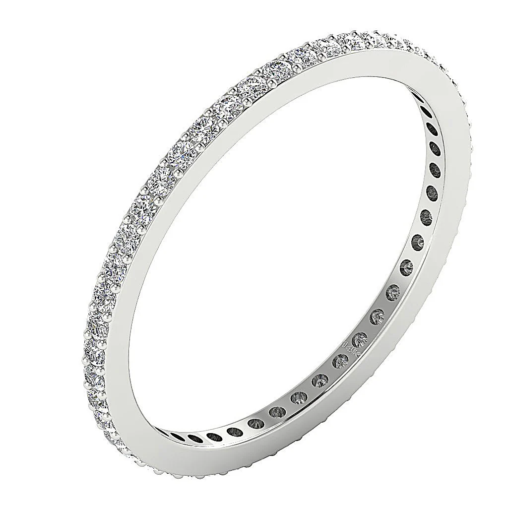 The Ricardo Rose Gold 0.55Ct Genuine Diamond Stackable Full Eternity Ring For Women - Image 3