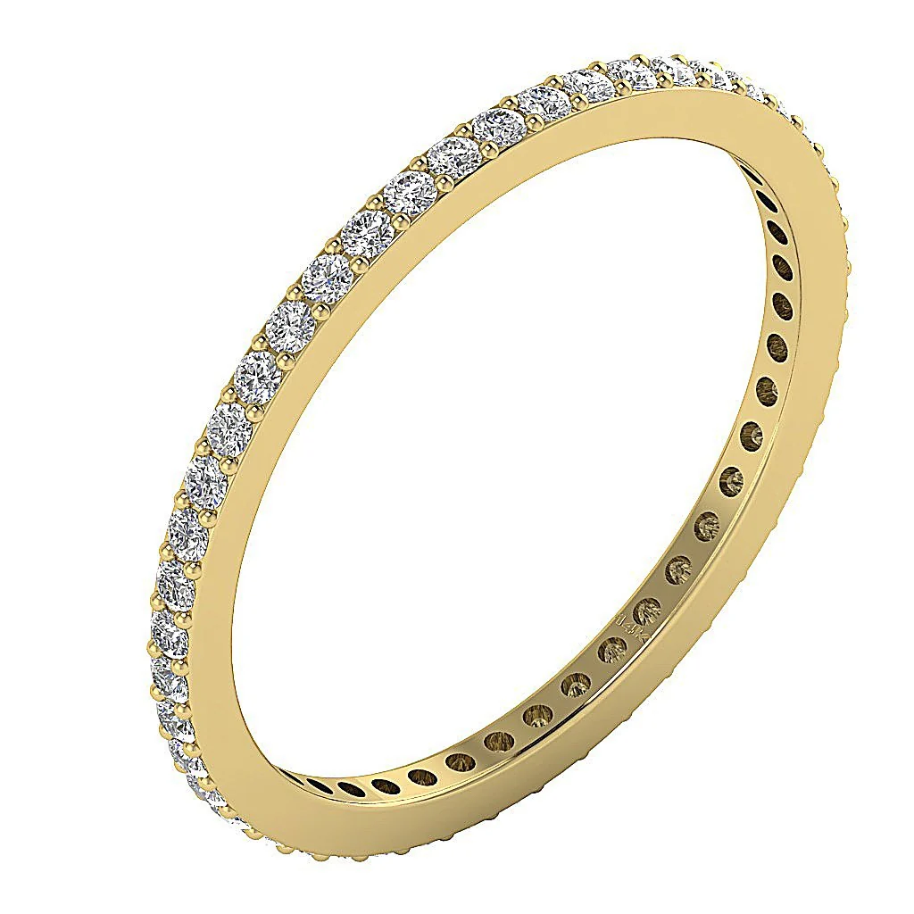 The Ricardo Rose Gold 0.55Ct Genuine Diamond Stackable Full Eternity Ring For Women - Image 4