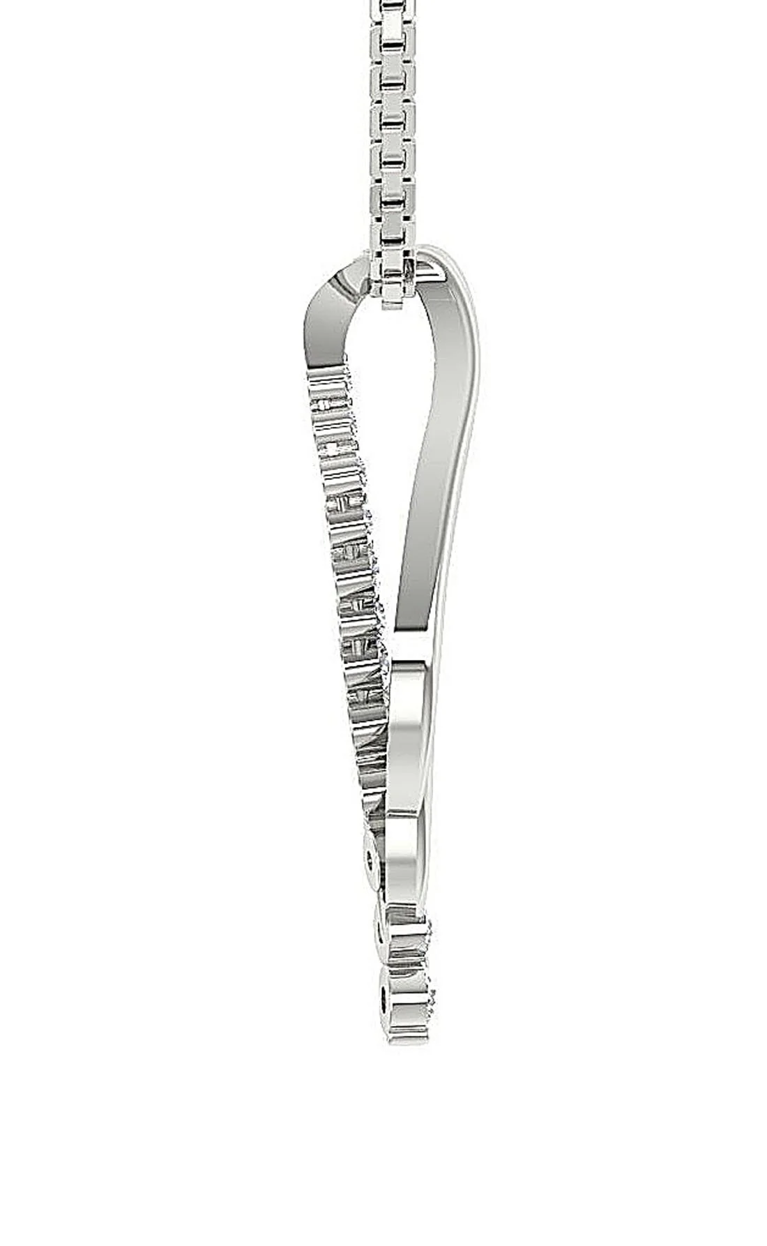 The Richard Sparkly Round Journey Diamond Floating Fashion Pendant 14K Gold - Image 5