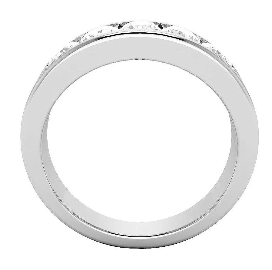 The Rocco Five Stone Channel Set Round Diamond Wedding Ring Rose Gold 5 MM - Image 6