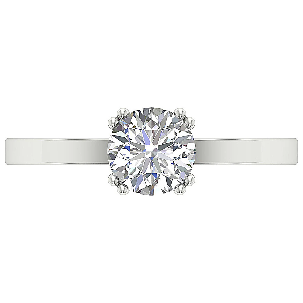 The Rodney Classsic Solitaire Engagement Ring Natural Diamond 14K Solid Gold - Image 6
