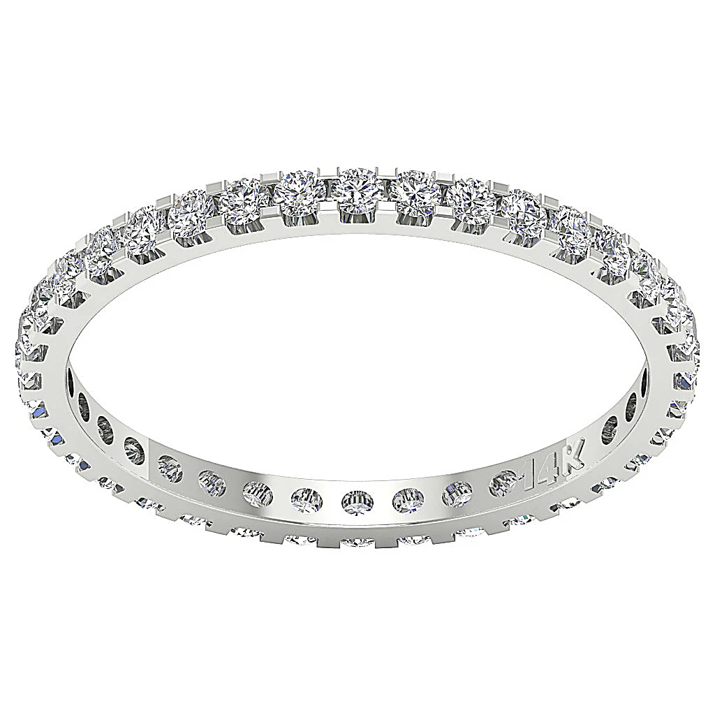 The Rohan Excellent Eternity Wedding Ring 14K Solid Gold Natural Diamond 2.50 mm