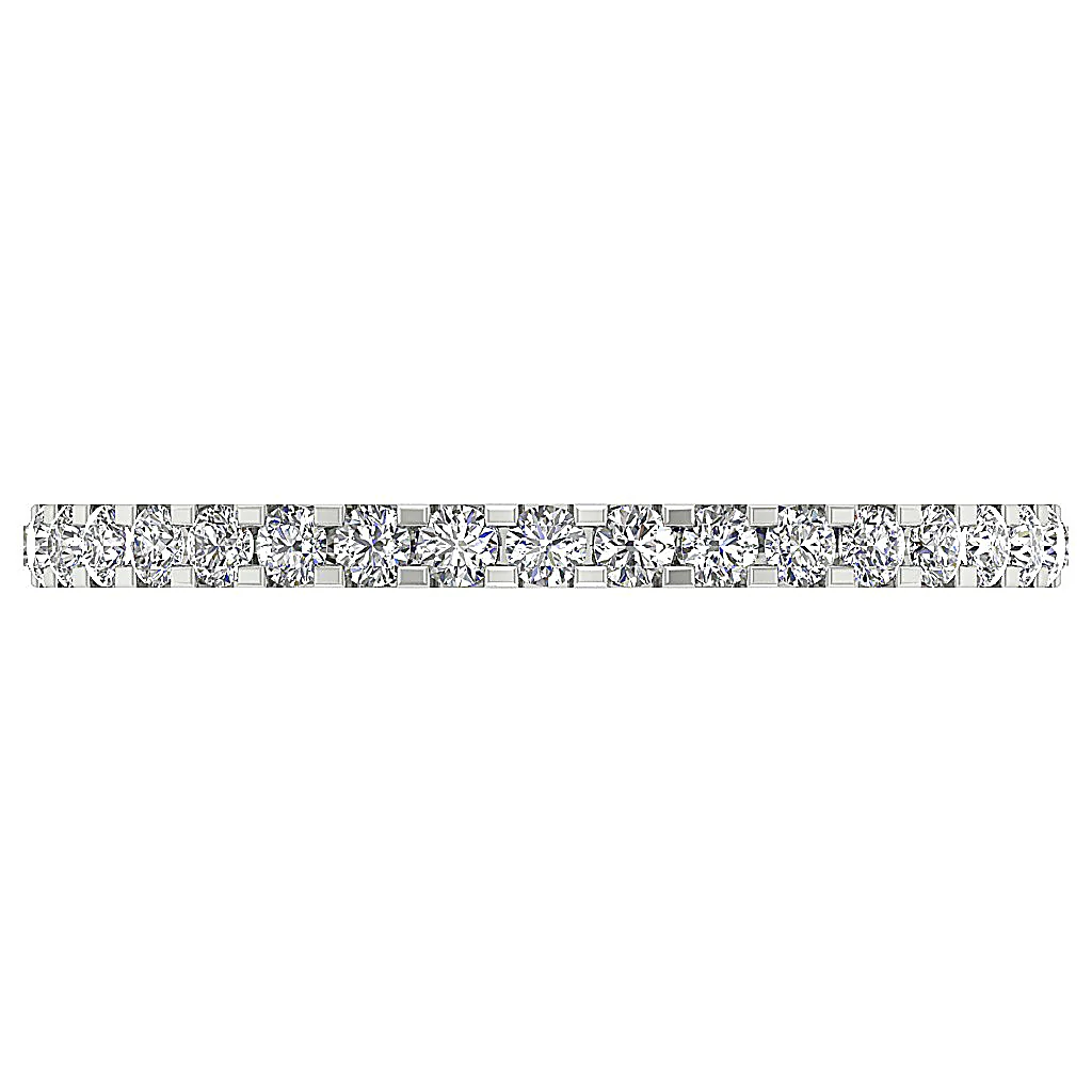 The Rohan Excellent Eternity Wedding Ring 14K Solid Gold Natural Diamond 2.50 mm - Image 5