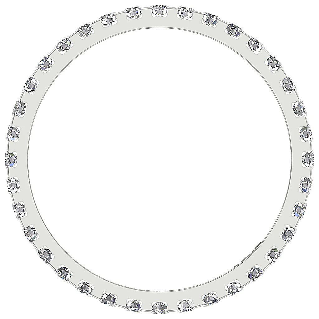 The Rohan Excellent Eternity Wedding Ring 14K Solid Gold Natural Diamond 2.50 mm - Image 6