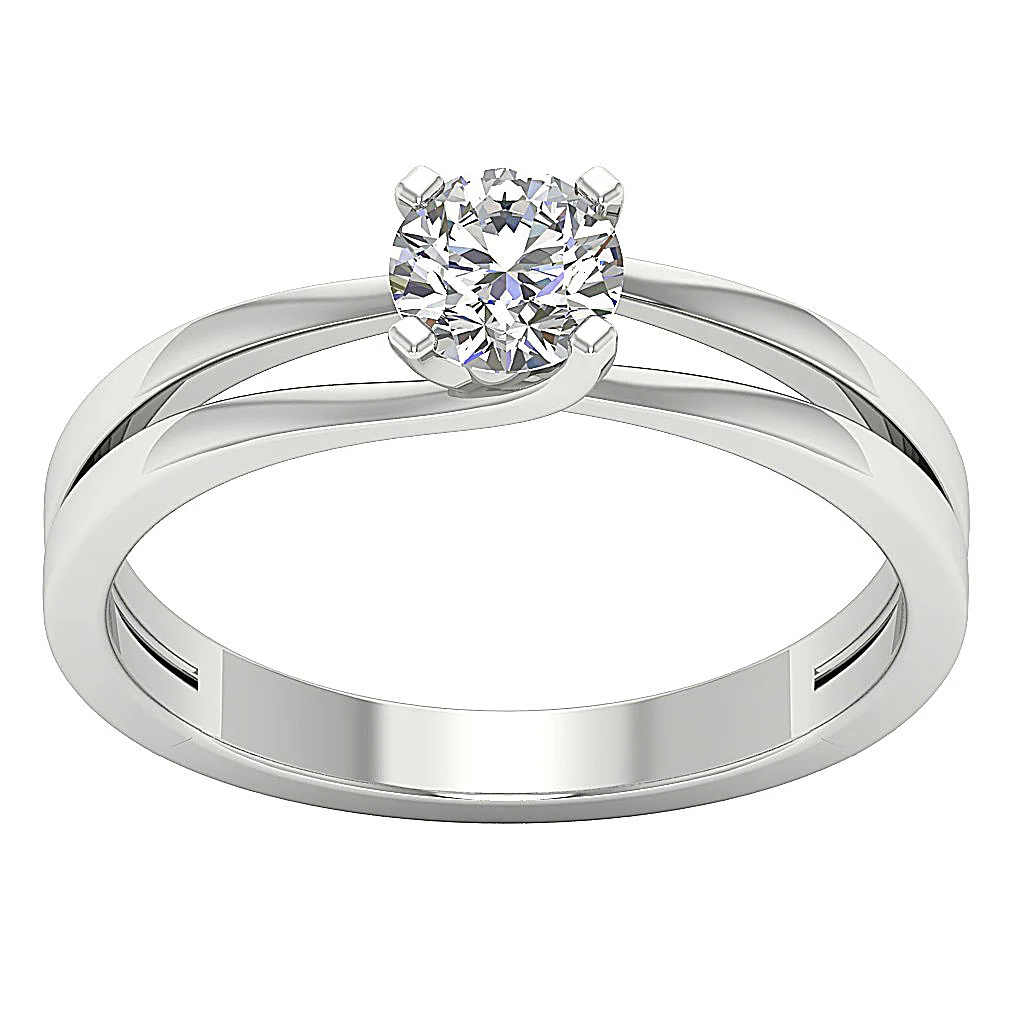 0.50 Ct Natural Diamond Solitaire Engagement Ring - 14K/18K Solid Gold (I1/SI1/VS1 Clarity)