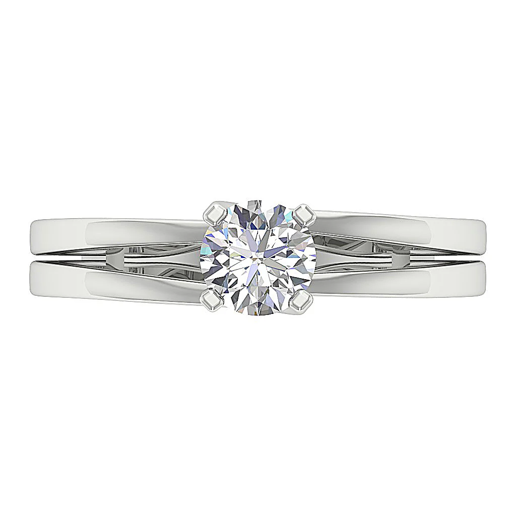 0.50 Ct Natural Diamond Solitaire Engagement Ring - 14K/18K Solid Gold (I1/SI1/VS1 Clarity) - Image 6