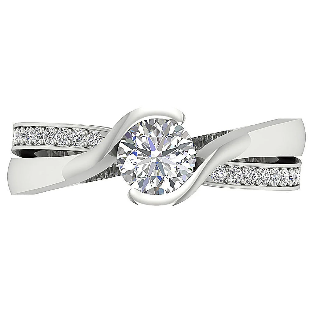 The Rosalyn Round Brilliant Cut Diamond 14K Solid Gold Solitaire Anniversary Ring - Image 6