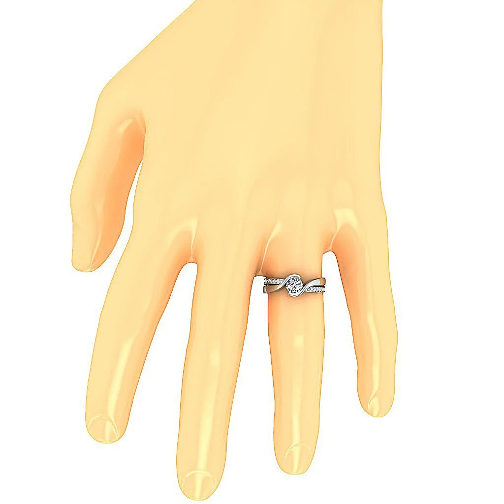 The Rosalyn Round Brilliant Cut Diamond 14K Solid Gold Solitaire Anniversary Ring - Image 7
