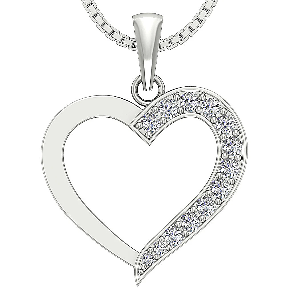 The Russell Genuine Diamond Rose Gold Heart Locket Pendant Gift for Her - Image 2