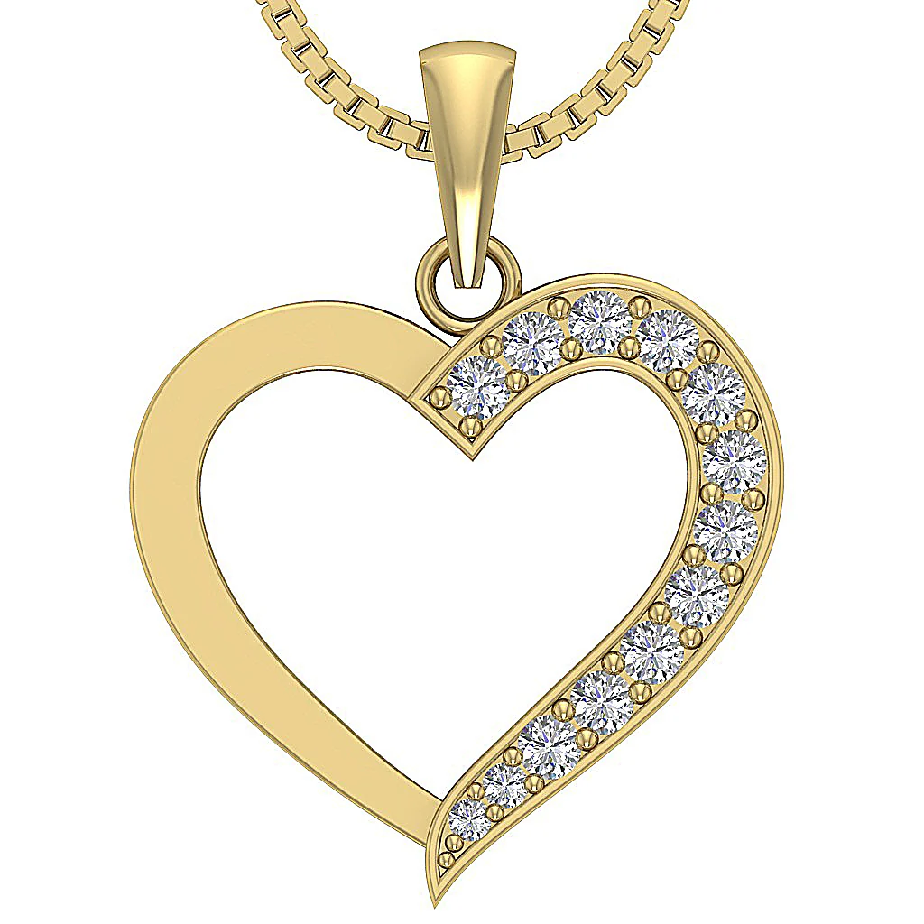 The Russell Genuine Diamond Rose Gold Heart Locket Pendant Gift for Her - Image 3