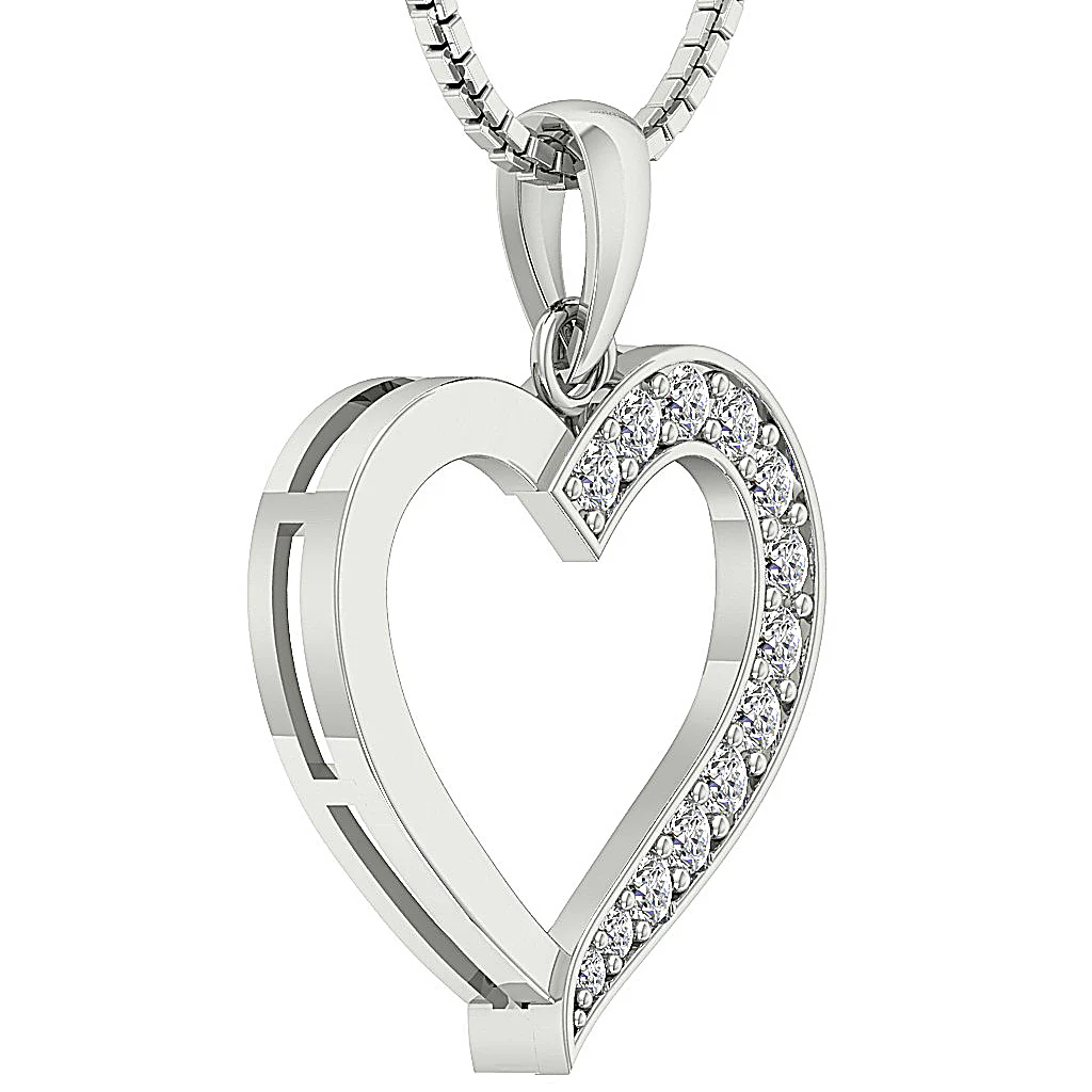The Russell Genuine Diamond Rose Gold Heart Locket Pendant Gift for Her - Image 4