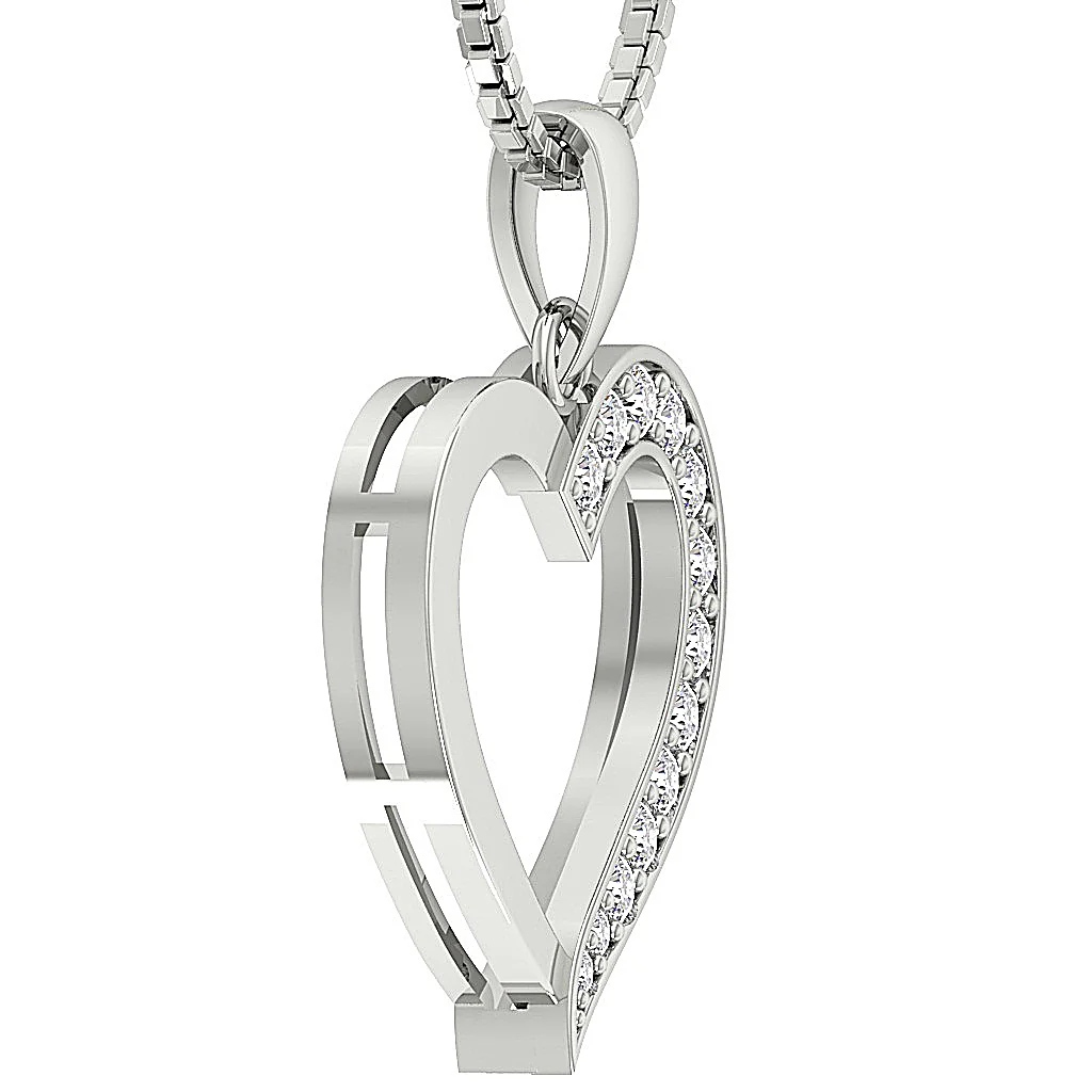 The Russell Genuine Diamond Rose Gold Heart Locket Pendant Gift for Her - Image 7