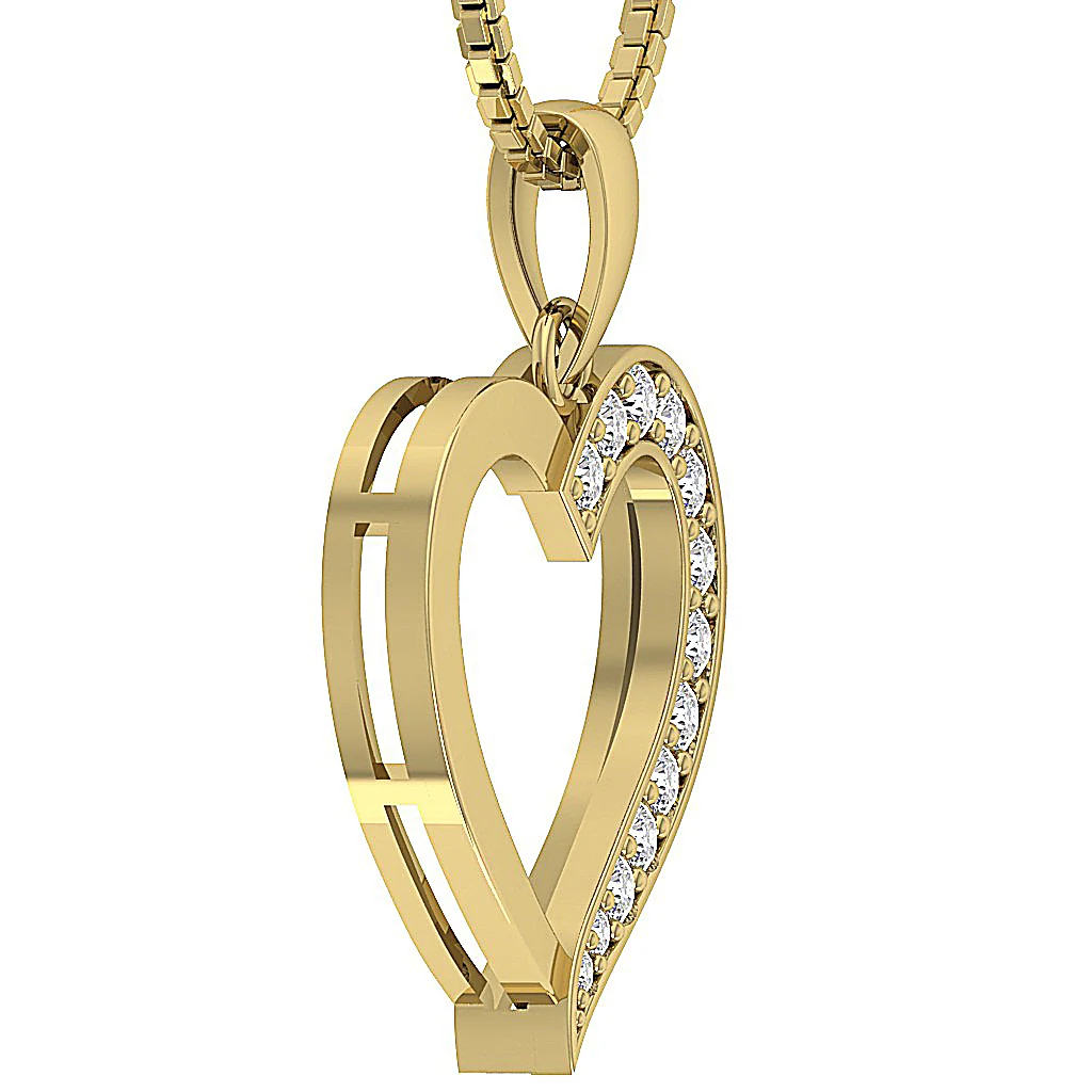 The Russell Genuine Diamond Rose Gold Heart Locket Pendant Gift for Her - Image 8