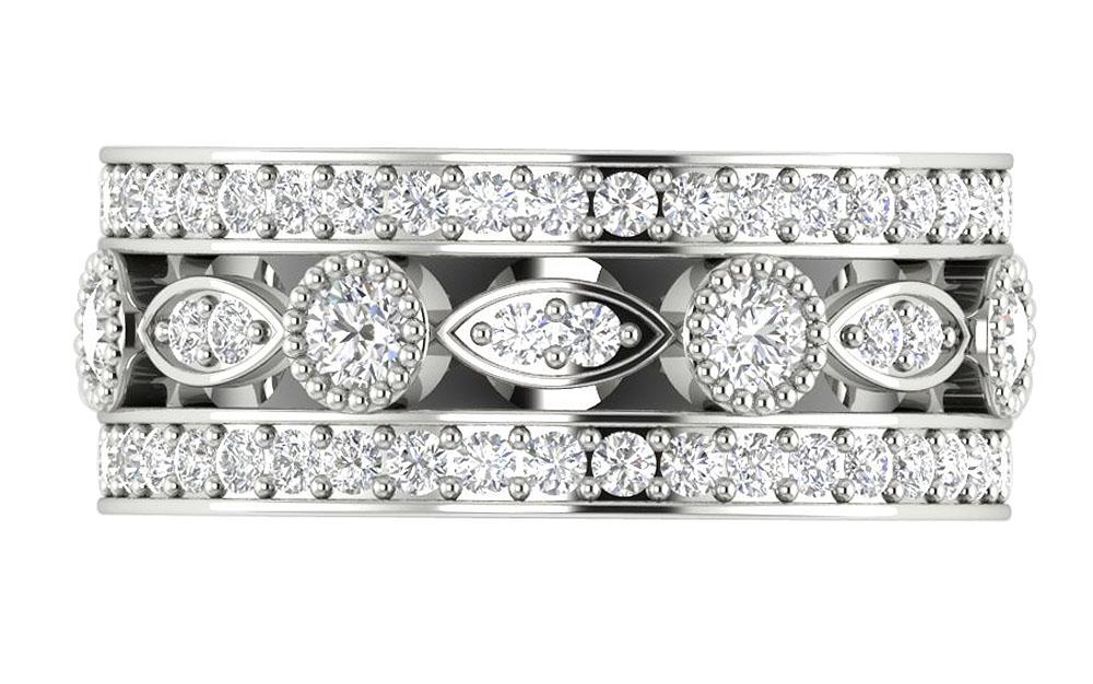 The Russell Beautiful Natural Diamond 14K White Gold Full Eternity Anniversary Ring - Image 6