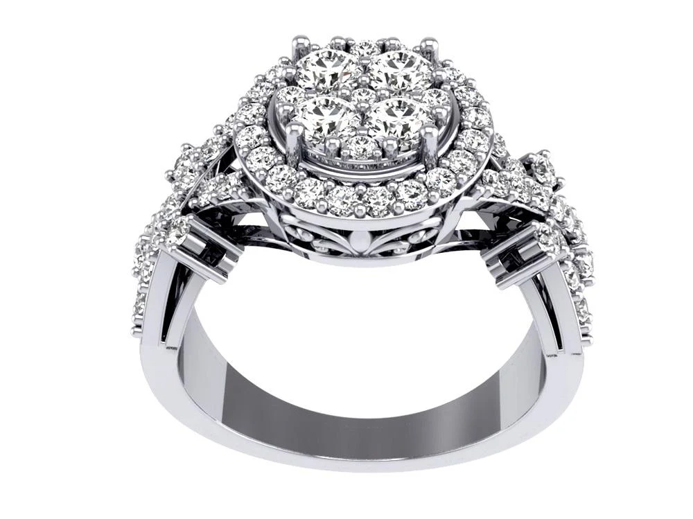 The Ryatt Designer Engagement Wedding Natural Diamond Ring 14K Yellow Gold - Image 5
