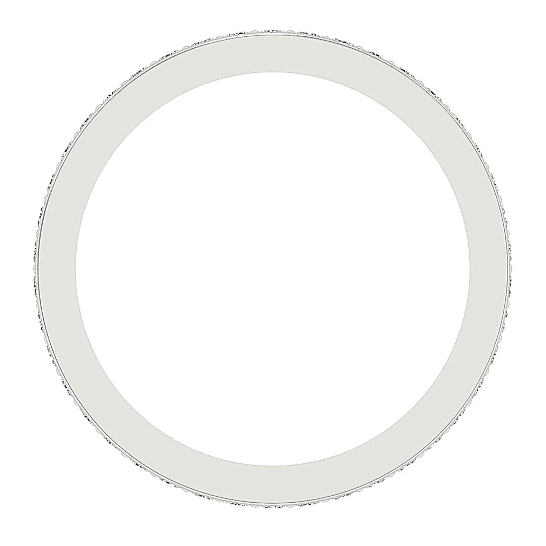 The Sage Classsic Two Row Natural Diamond Eternity Anniversary Gold Ring 3.90 mm - Image 5