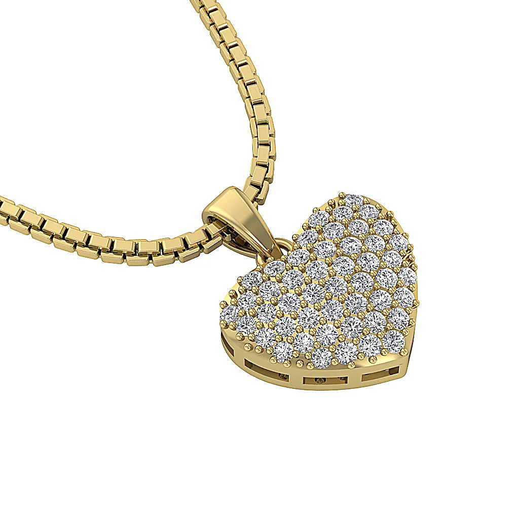 The Saint Love Of Heart Pendant necklace White Gold With Diamond For Her - Image 12