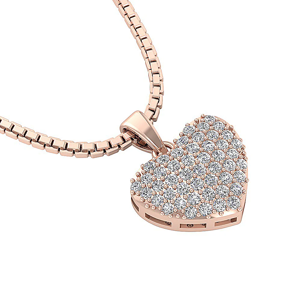The Saint Love Of Heart Pendant necklace White Gold With Diamond For Her - Image 13