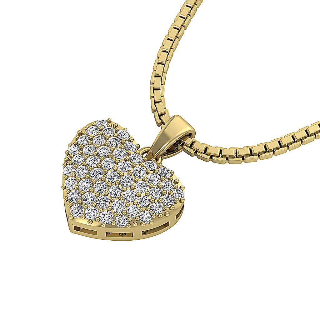 The Saint Love Of Heart Pendant necklace White Gold With Diamond For Her - Image 14