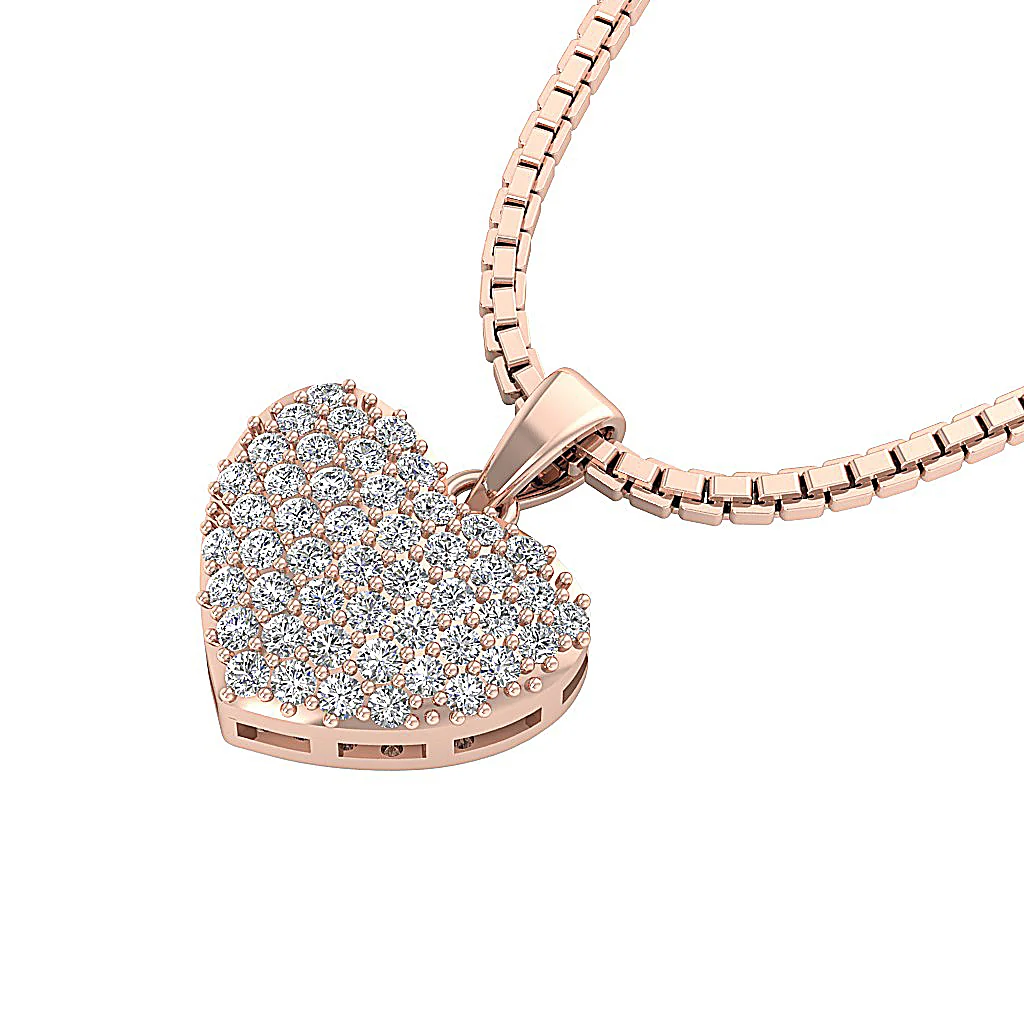 The Saint Love Of Heart Pendant necklace White Gold With Diamond For Her - Image 15