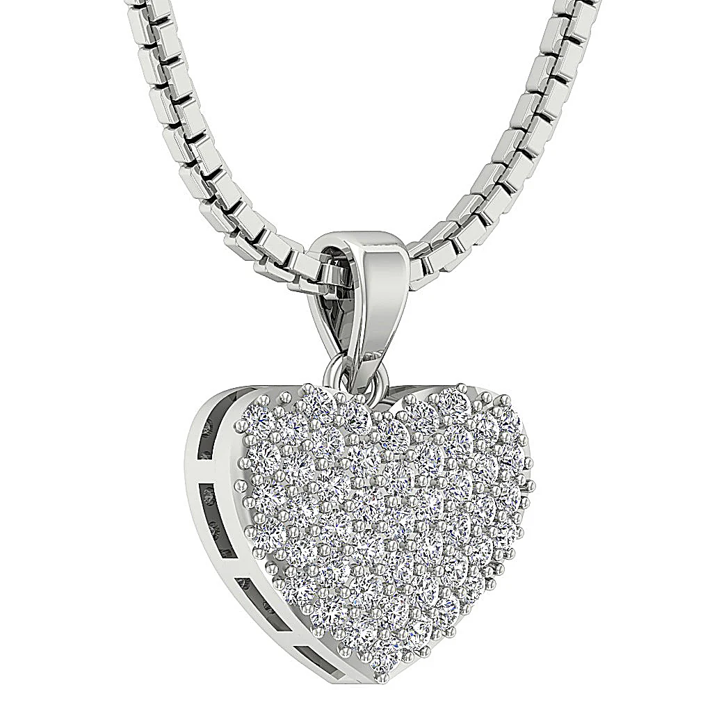 The Saint Love Of Heart Pendant necklace White Gold With Diamond For Her - Image 2