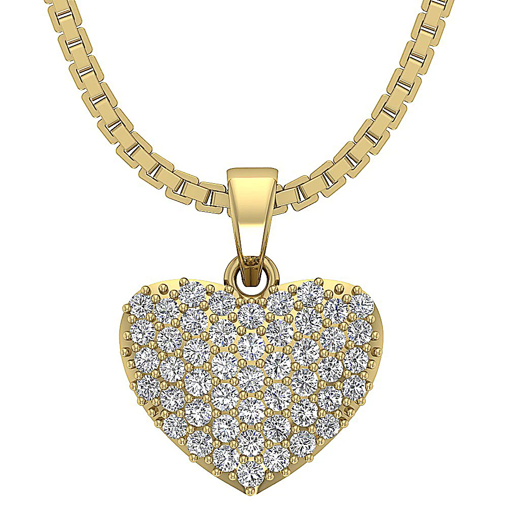 The Saint Love Of Heart Pendant necklace White Gold With Diamond For Her - Image 4