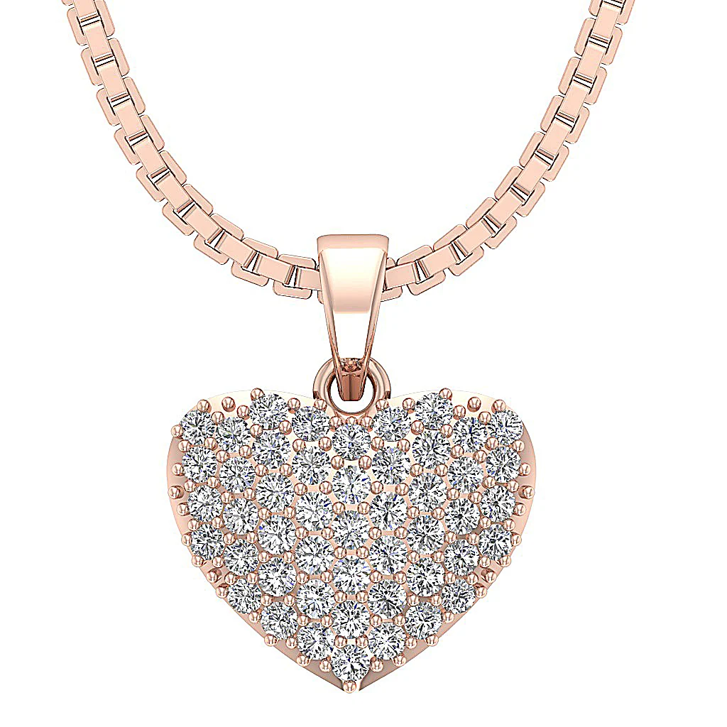 The Saint Love Of Heart Pendant necklace White Gold With Diamond For Her - Image 5