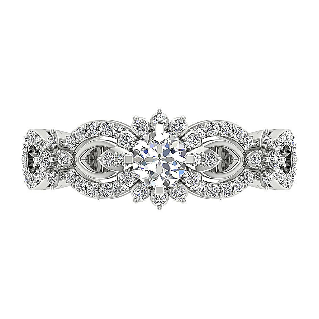 The Salma Excellent Round Cut Diamond Solitaire Engagement Ring 14K Gold Appraisal - Image 6