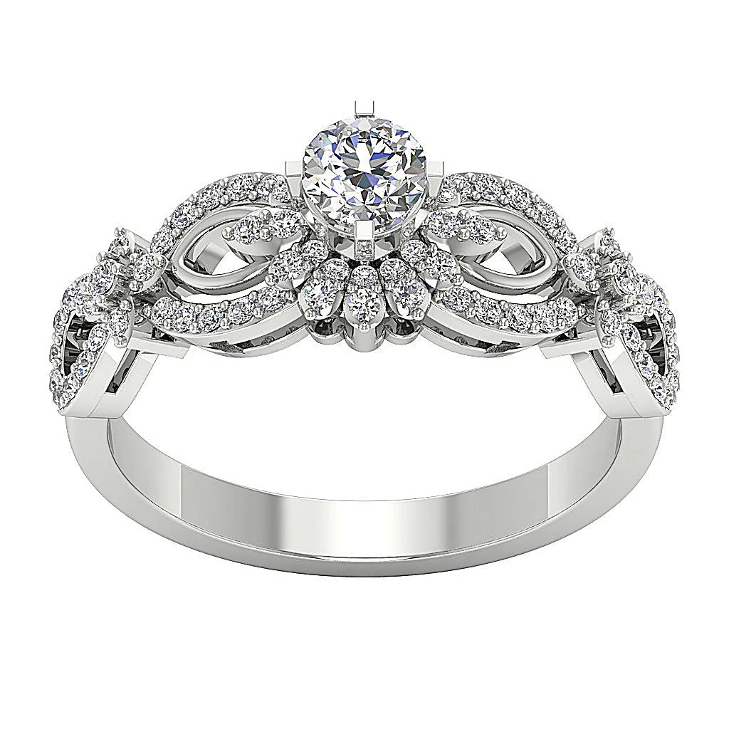 The Salma Excellent Round Cut Diamond Solitaire Engagement Ring 14K Gold Appraisal - Image 7