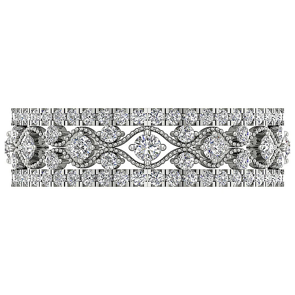 The Sergio Beautiful Multi Round Cut Diamond Yellow Gold Full Eternity Ring For Women - Image 6