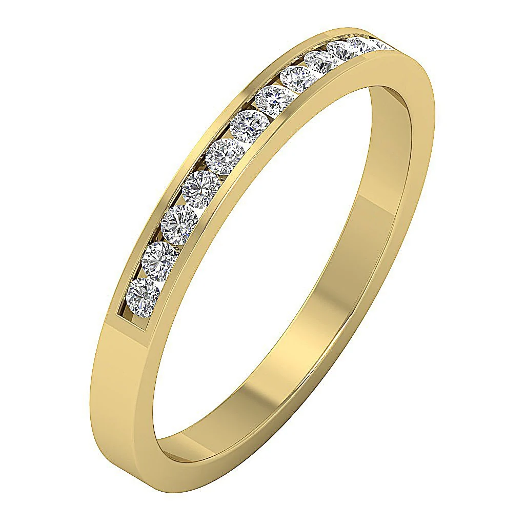 The Sevyn Stackable Womens Anniversary Ring Round Cut Diamond 14K Rose Gold - Image 3