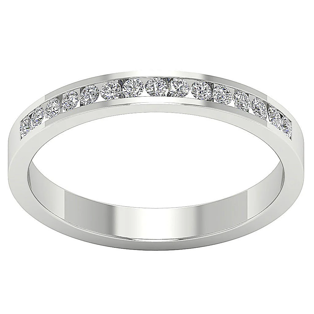 The Sevyn Stackable Womens Anniversary Ring Round Cut Diamond 14K Rose Gold - Image 5