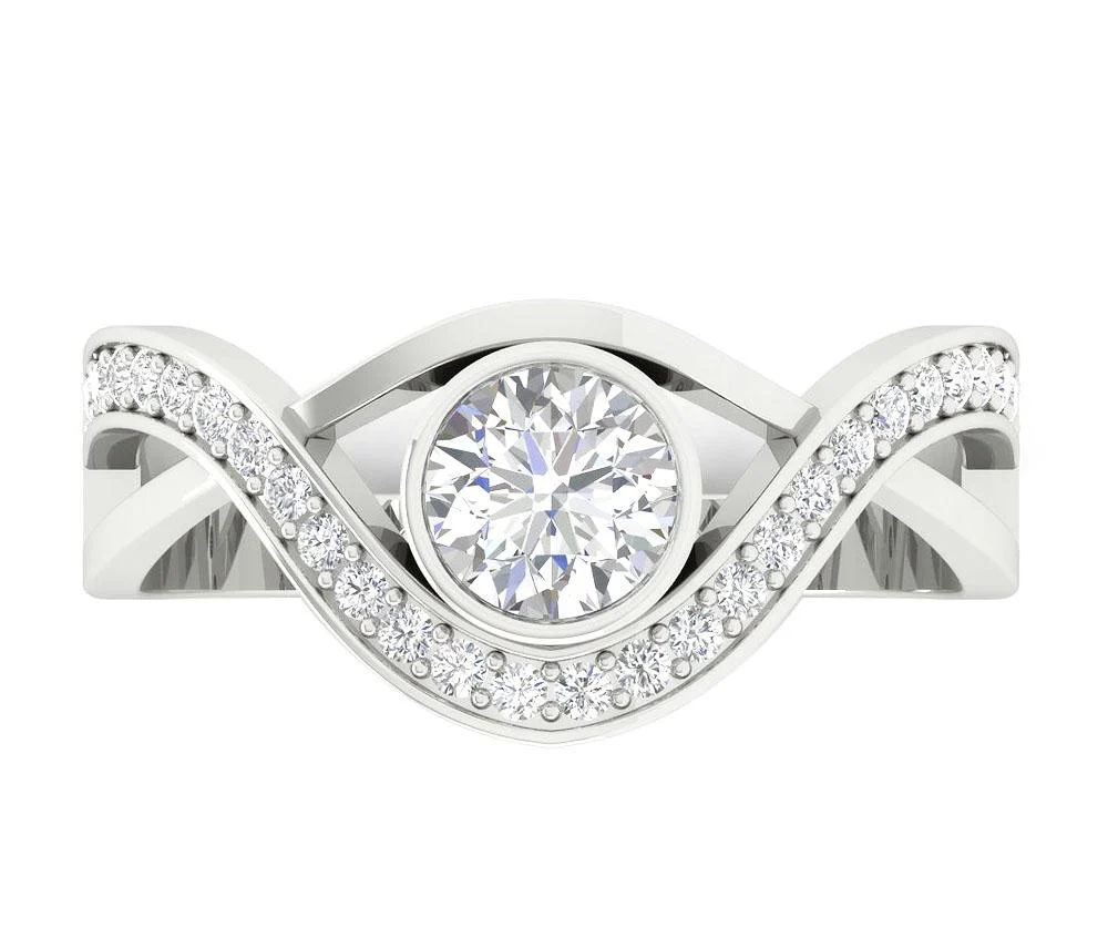 The Shay 14K White Gold Solitaire Engagement Ring For Women Natural Diamond - Image 3
