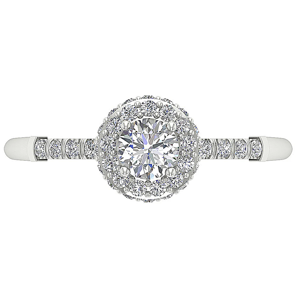 The Shepherd 14k Yellow Gold Genuine Diamond Beautiful Halo Solitaire Ring For Her - Image 6