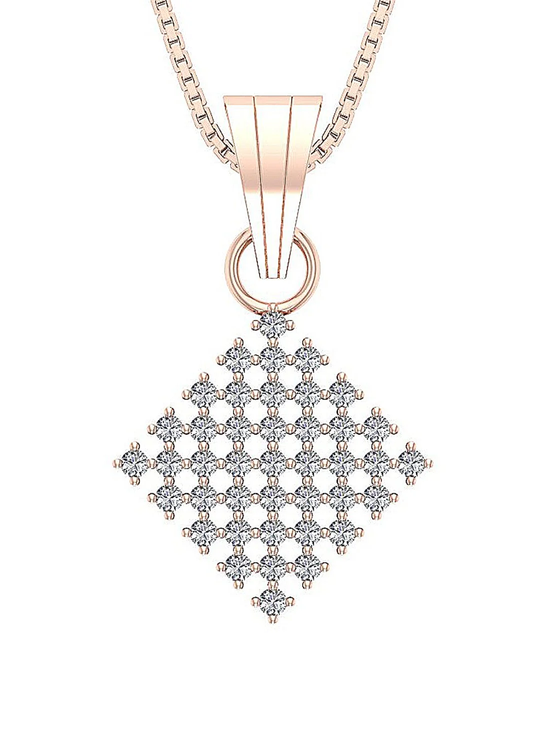 The Simon Round Cut Diamond 14K White Gold Vintage Fashion Pendant 1.16 Inch - Image 3