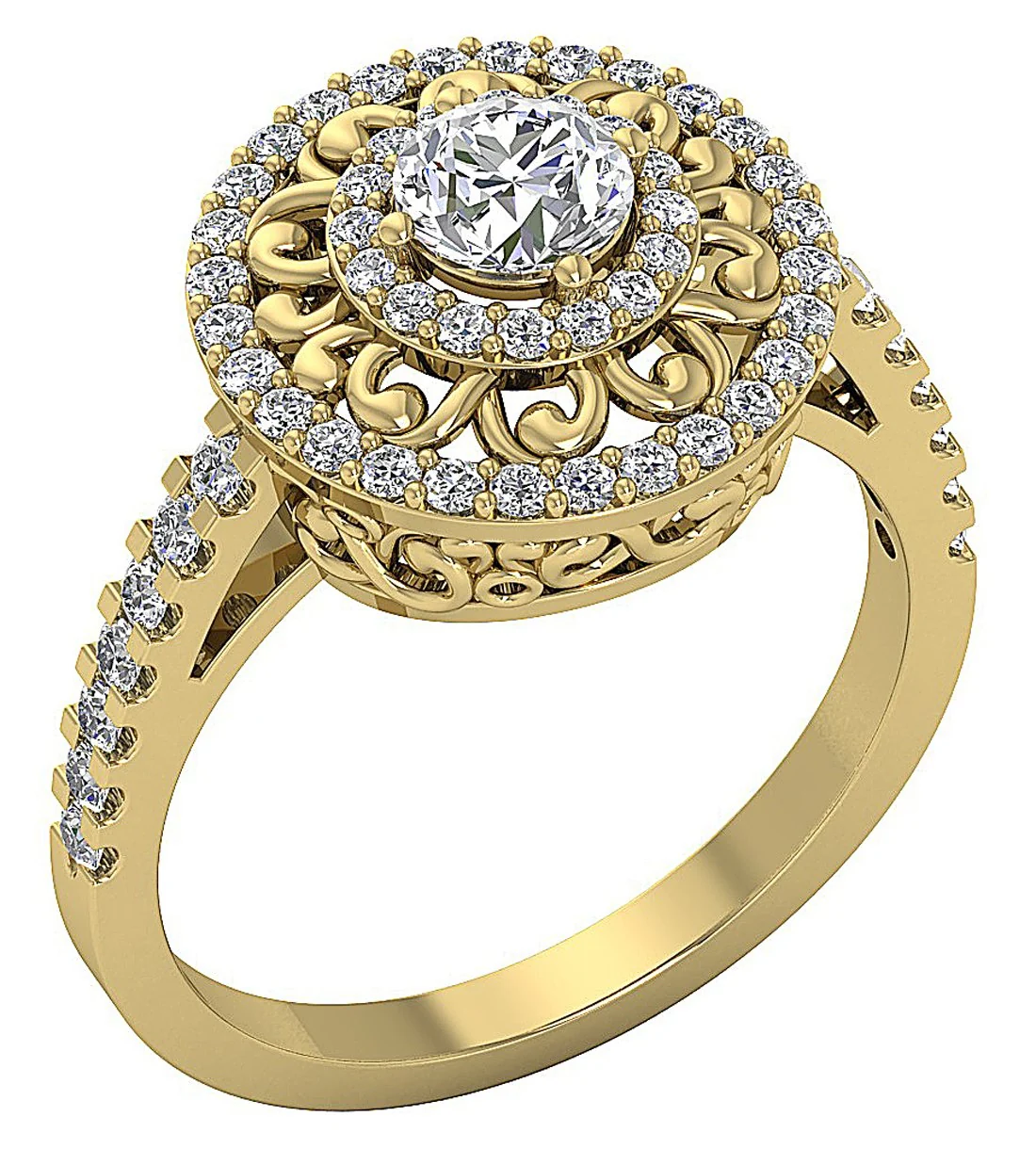 The Skyla 14K White Gold Engagement Ring For Women Natural Diamond 13.70 mm - Image 14