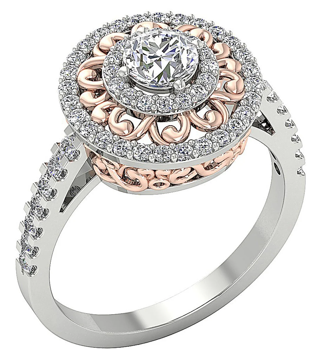 The Skyla 14K White Gold Engagement Ring For Women Natural Diamond 13.70 mm - Image 16