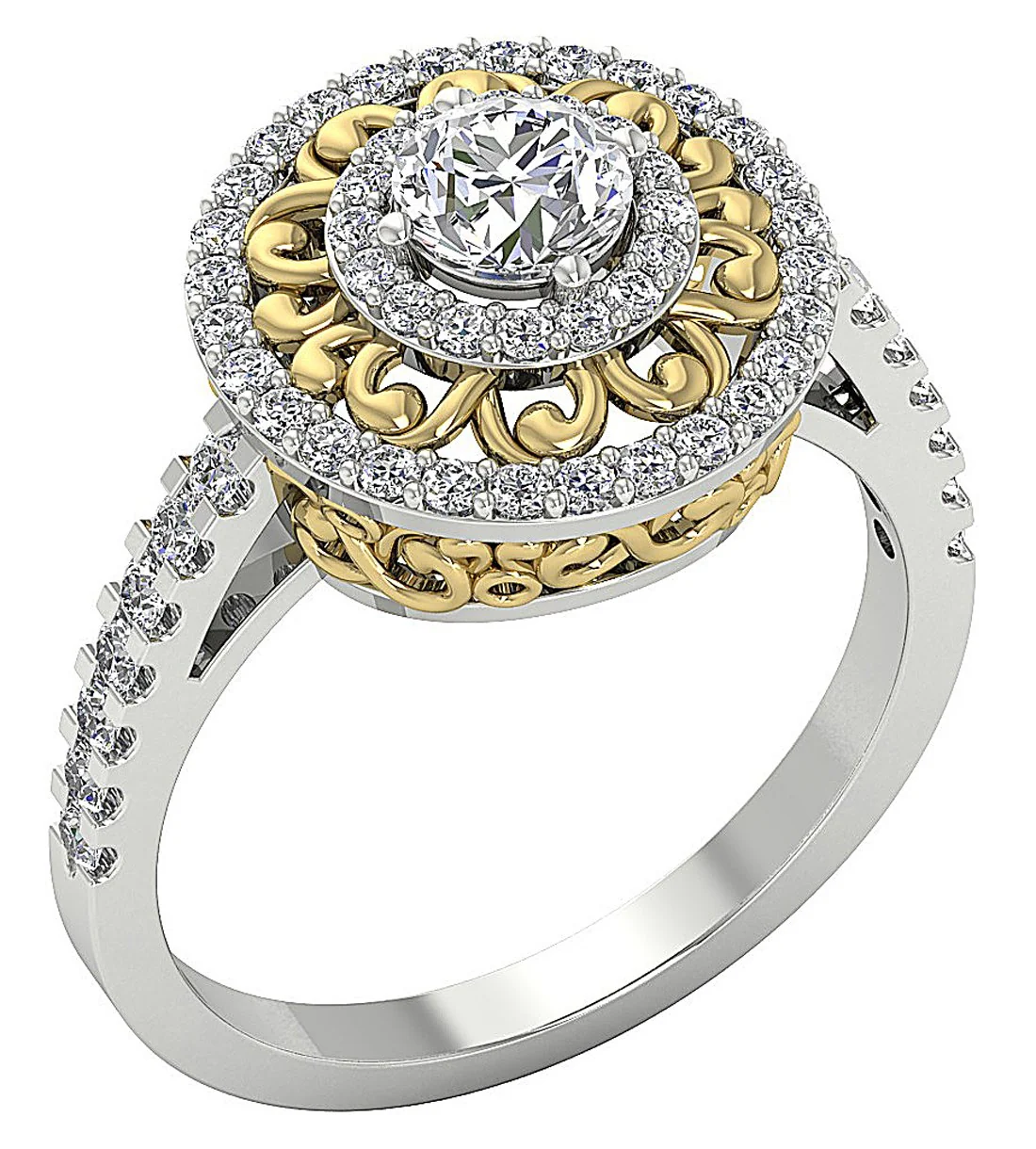 The Skyla 14K White Gold Engagement Ring For Women Natural Diamond 13.70 mm - Image 9