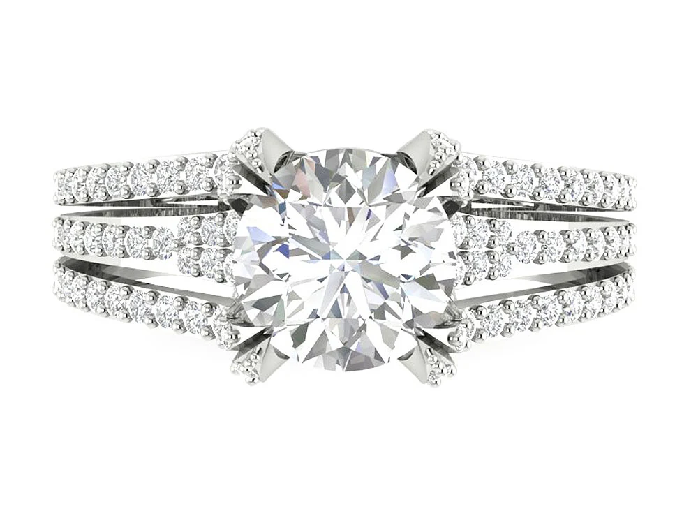 The Sol 1 Carat Center Solitaire Round Diamond 2.25 Ct Engagement Ring 14K Rose Gold - Image 6