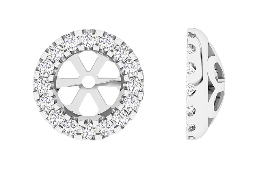 The Sophia Natural Diamond Removable Jacket Earring 14K White Yellow Rose Gold